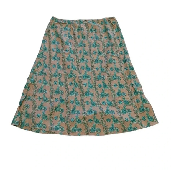 GAP Cream and Blue A-Line Skirt - Picture 5 of 8